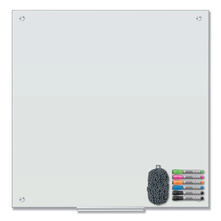 U BRANDS Magnetic Glass Dry Erase Board Value Pack, 36 x 36, White 3971U00-01